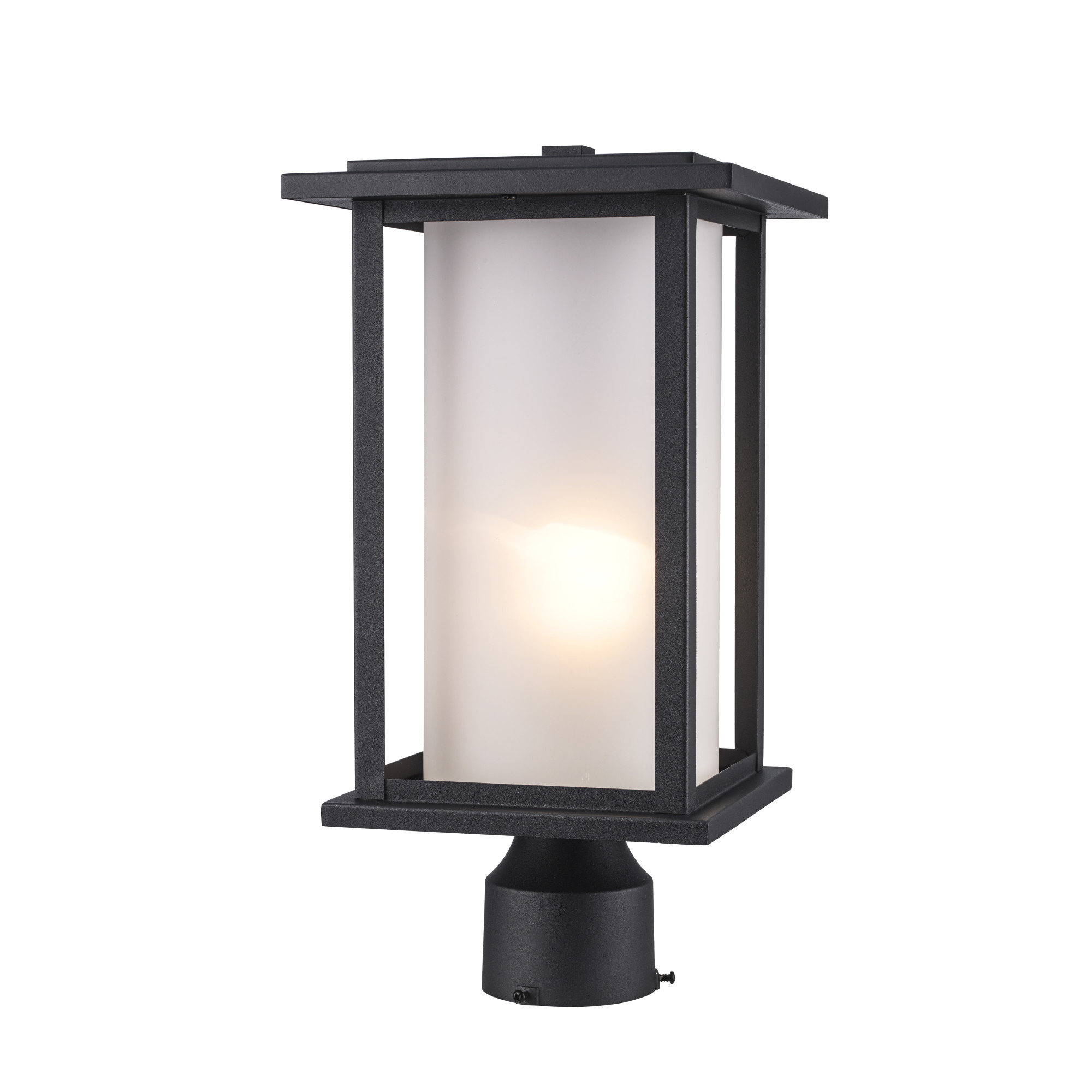 Photos - Floodlight / Street Light Trans Globe Lighting 51403 Shaakar 16" Tall Post Light Black Outdoor Lighting Post Lights Post Mount Post Lights 51403 BK