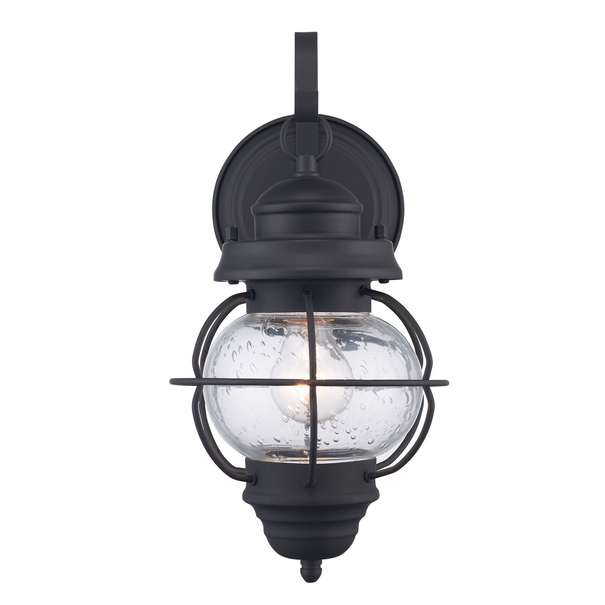 Photos - Floodlight / Street Light Trans Globe Lighting 69900 Modern Single Light Small Outdoor Wall Sconce from the Outdoor Collection Black Outdoor Lighting
