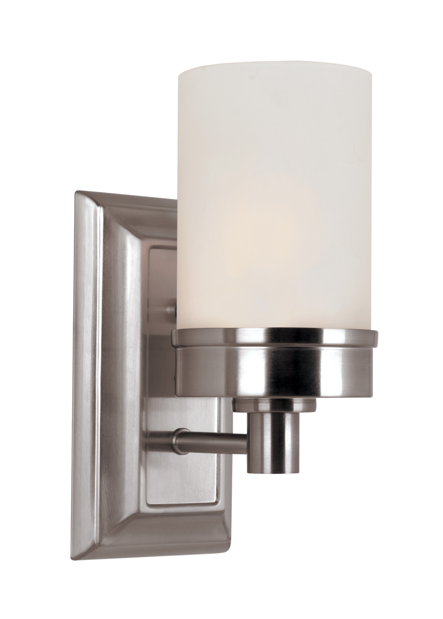 Photos - Chandelier / Lamp Trans Globe Lighting 70331 1 Light Wall Sconce with White Frost Shade Brushed Nickel Indoor Lighting Wall Sconces Up Lightin 