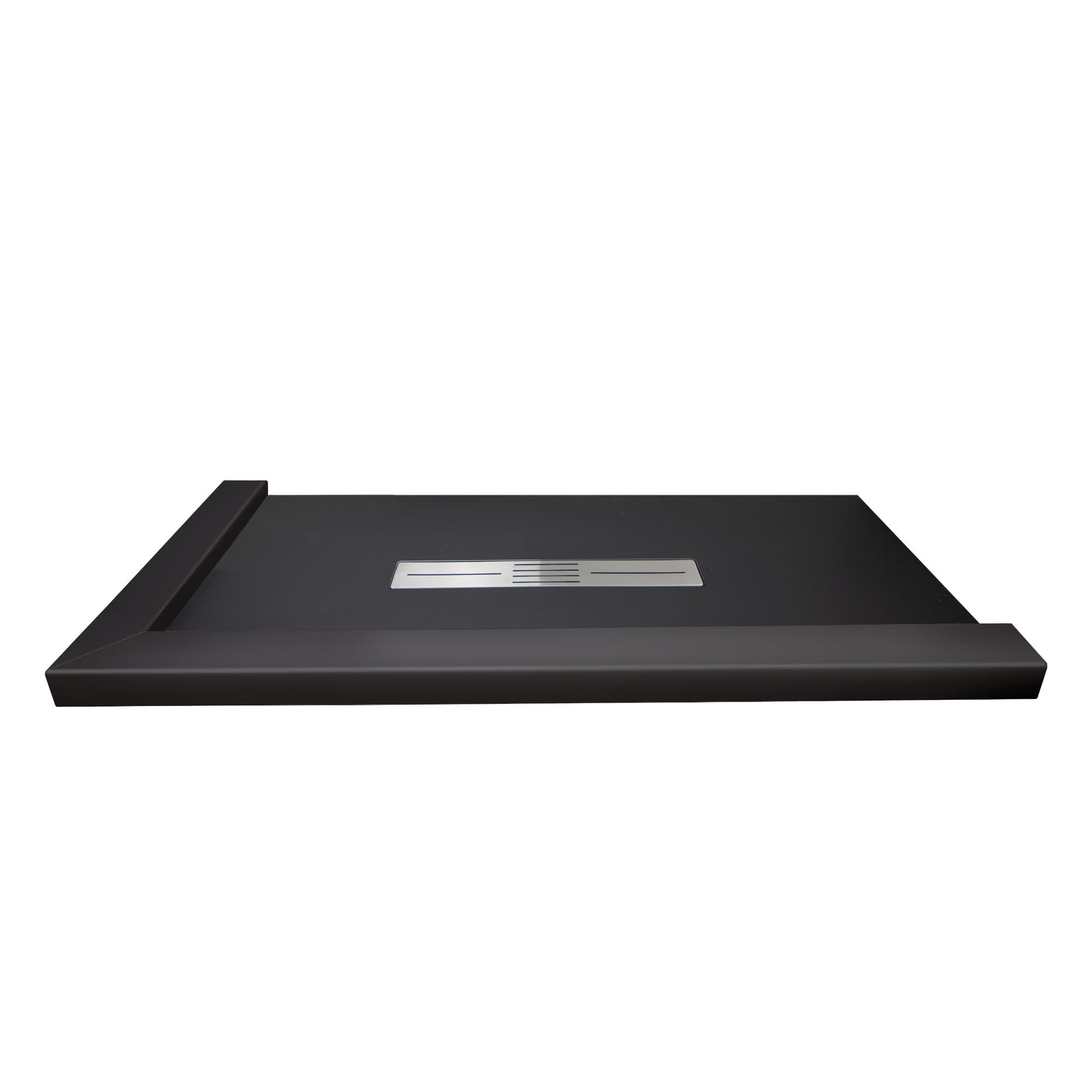 Photos - Shower Tray A&D Transolid FZSDT7248C 70-7/8" x 48-1/2" Rectangular Shower Base with Double Threshold and Center Drain Black Shower Stalls an 
