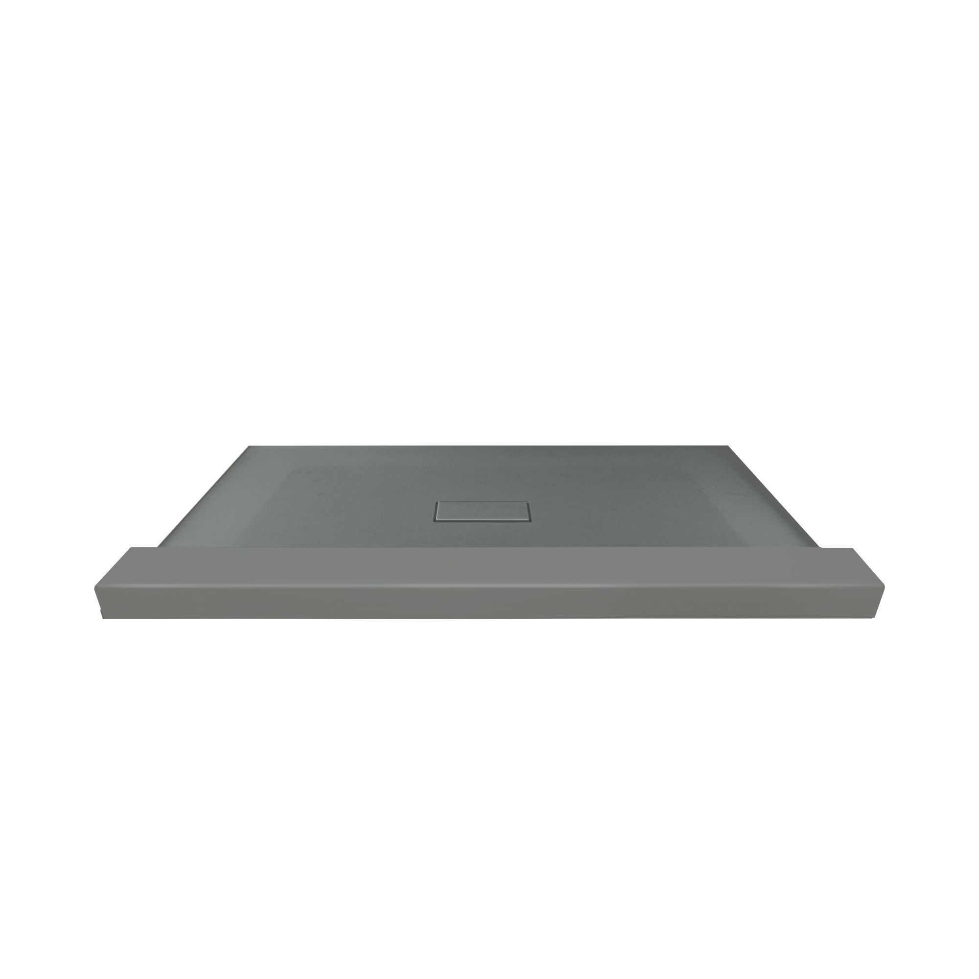 Photos - Shower Tray Transolid FZST5140C 51-3/16" x 40-1/2" Rectangular Shower Base with Single Threshold and Center Drain Dark Grey Shower Stall