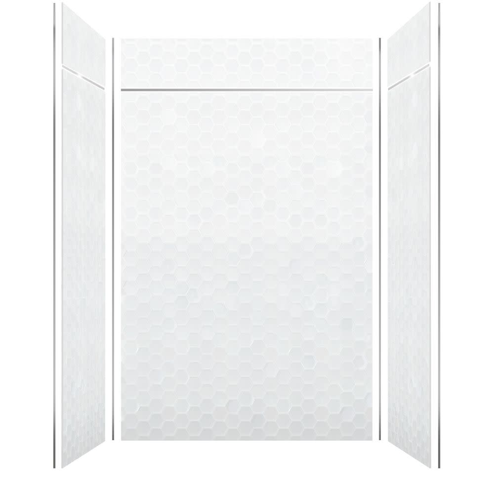Photos - Shower Enclosure KIT Transolid PWKX60368412 Prodigy 96" H x 60" W x 36" D Three Panel Shower Wall  with 12" Extension Panels Aluminum Seam and 