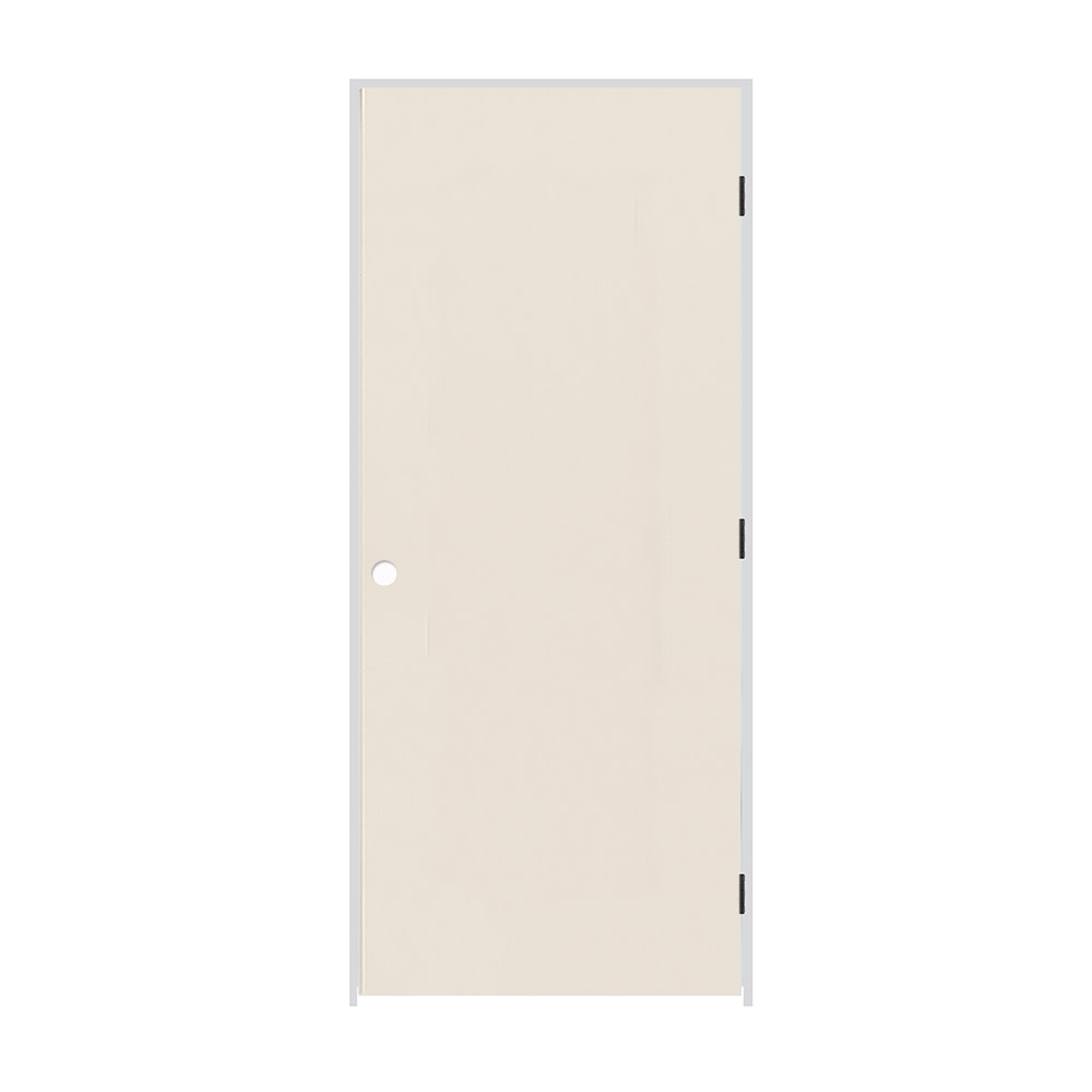 Photos - Interior Door Primed Trimlite 2068FHCPHBLH10B4916 24" x 80"  Hardboard Hollow Core Flush 4-9/16" Jamb Left Hand Prehung Door with Oil Rubbe 