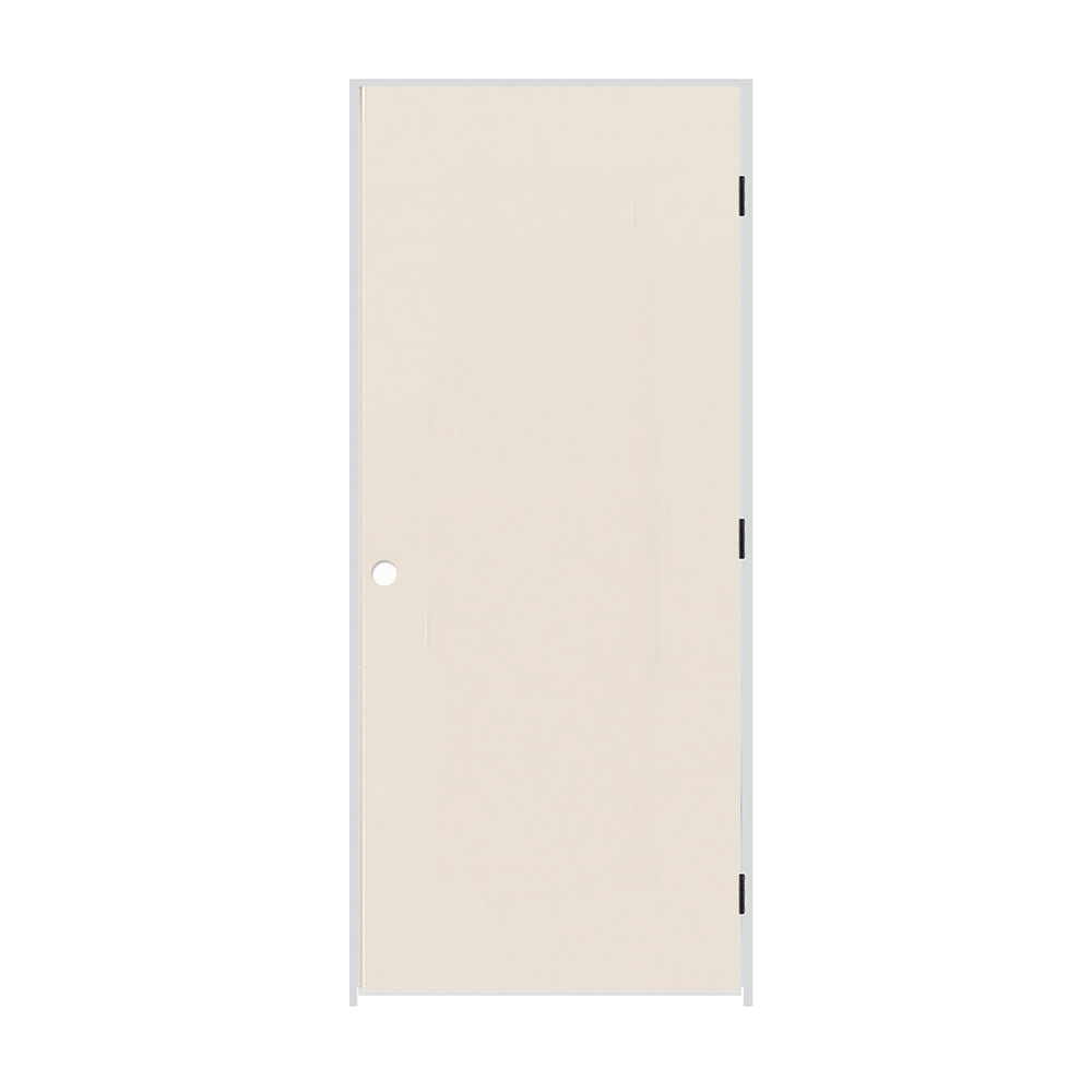 Photos - Interior Door Primed Trimlite 2068FHCPHBLH1D4916 24" x 80" Hardboard Hollow Core Flush 4-9/16" Jamb Left Hand Prehung Door with Black Hing