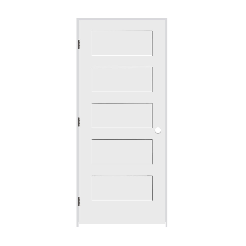 Photos - Interior Door A&D Trimlite 2268138-8405RH10B6916 26" by 80" Shaker 5-Panel Right Handed Interior Pre-Hung Passage Door with Oil Rubbed Bronze 