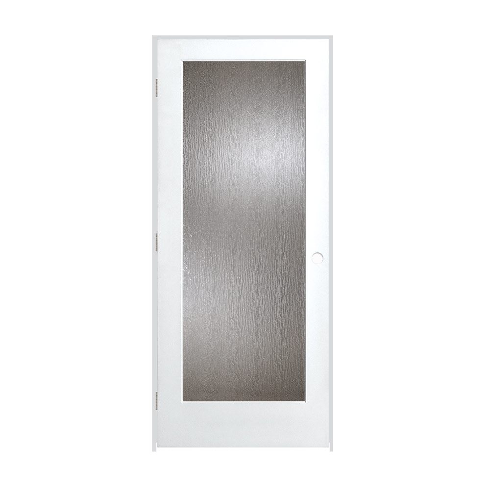 Photos - Interior Door Rain Trimlite 2668138-1501RAITRH26D4916 30" by 80" 1  Glass Lite Right Handed Ovolo Edge Interior French Door with Brushed Ch 
