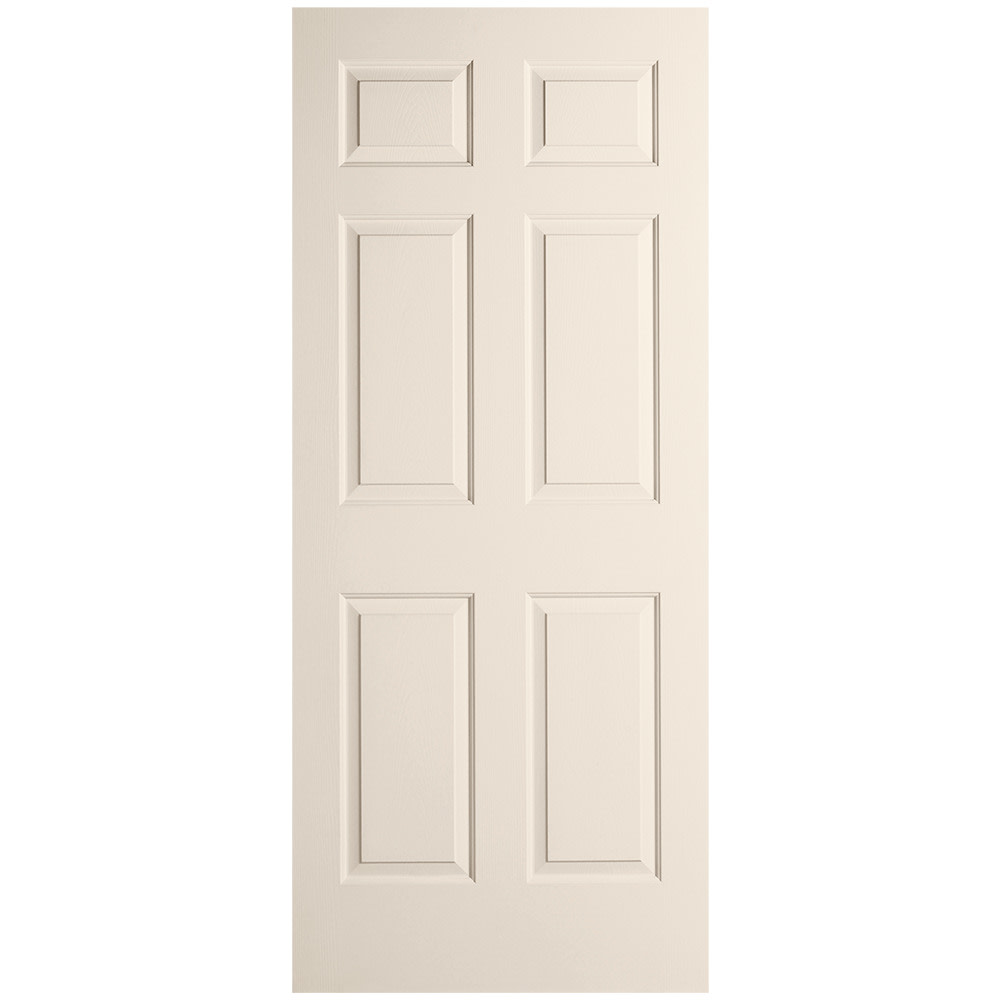 Photos - Interior Door Primed Trimlite 32" x 80"  6-Panel Colonist Molded Hollow Core Slab Door - 2868MHCCOL 2868MHCCOL 
