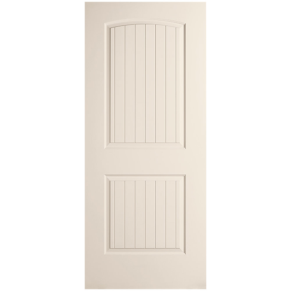 Photos - Interior Door Primed Trimlite 32" x 80"  2-Panel Arch Top V-Groove Santa Fe Molded Hollow Core Slab Door - 2868MHCSAN 2868MHCSAN 