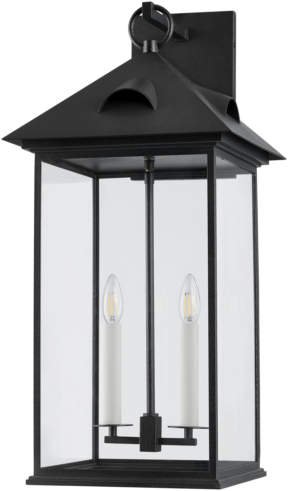 Photos - Floodlight / Street Light Troy Lighting B4923 Corning 2 Light 23" Tall Wall Sconce Forged Iron Outdoor Lighting Wall Sconces B4923-FOR