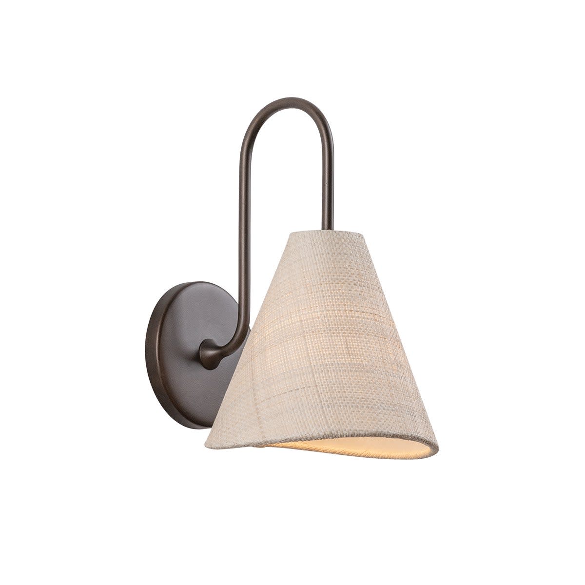 Photos - Chandelier / Lamp Woven Troy Lighting B5212 Candler 12" Tall Wall Sconce with  Fabric Shade Bronze Leaf Indoor Lighting Wall Sconces B5212-BRL 