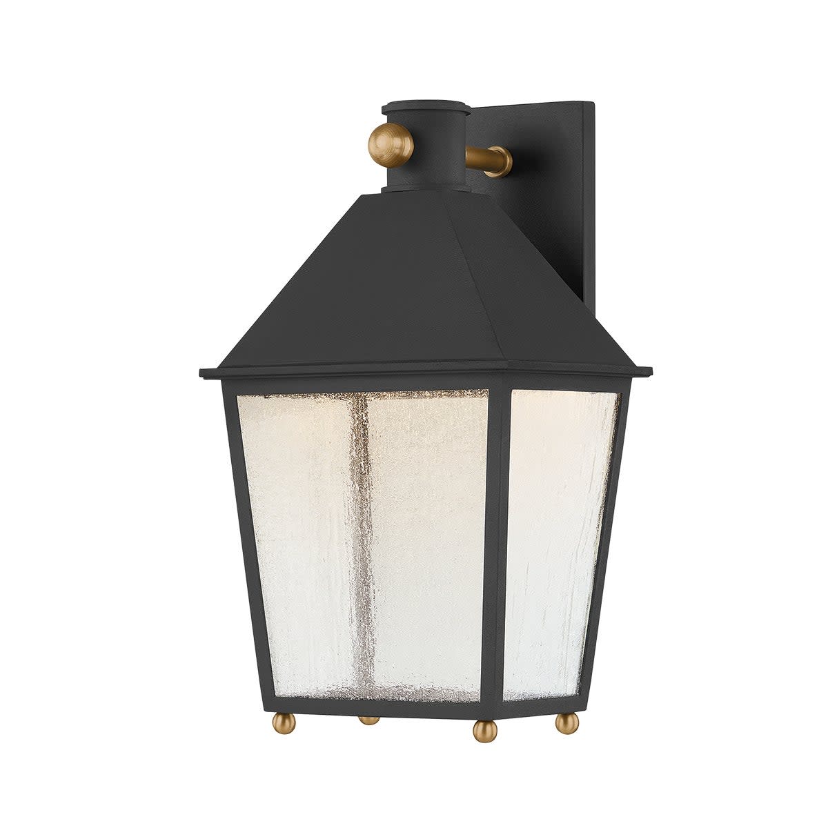 Photos - Chandelier / Lamp Patina Troy Lighting B5716 Gladden 16" Tall Wall Sconce Texture Black /  Brass Indoor Lighting Wall Sconces B5716-TBK/PBR 