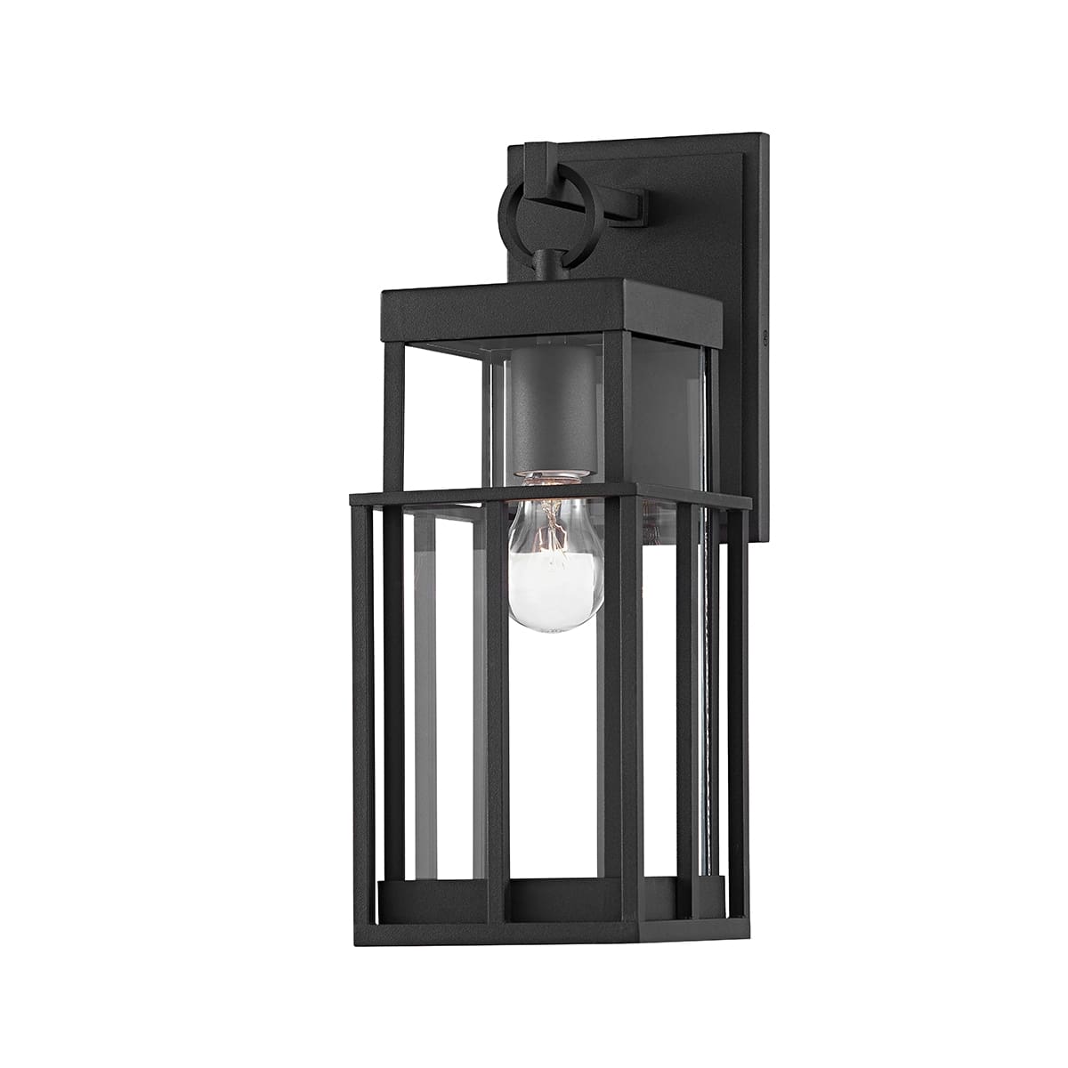 Photos - Floodlight / Street Light Troy Lighting B6481 Longport 16" Tall Outdoor Wall Sconce Texture Black Outdoor Lighting Wall Sconces B6481-TBK