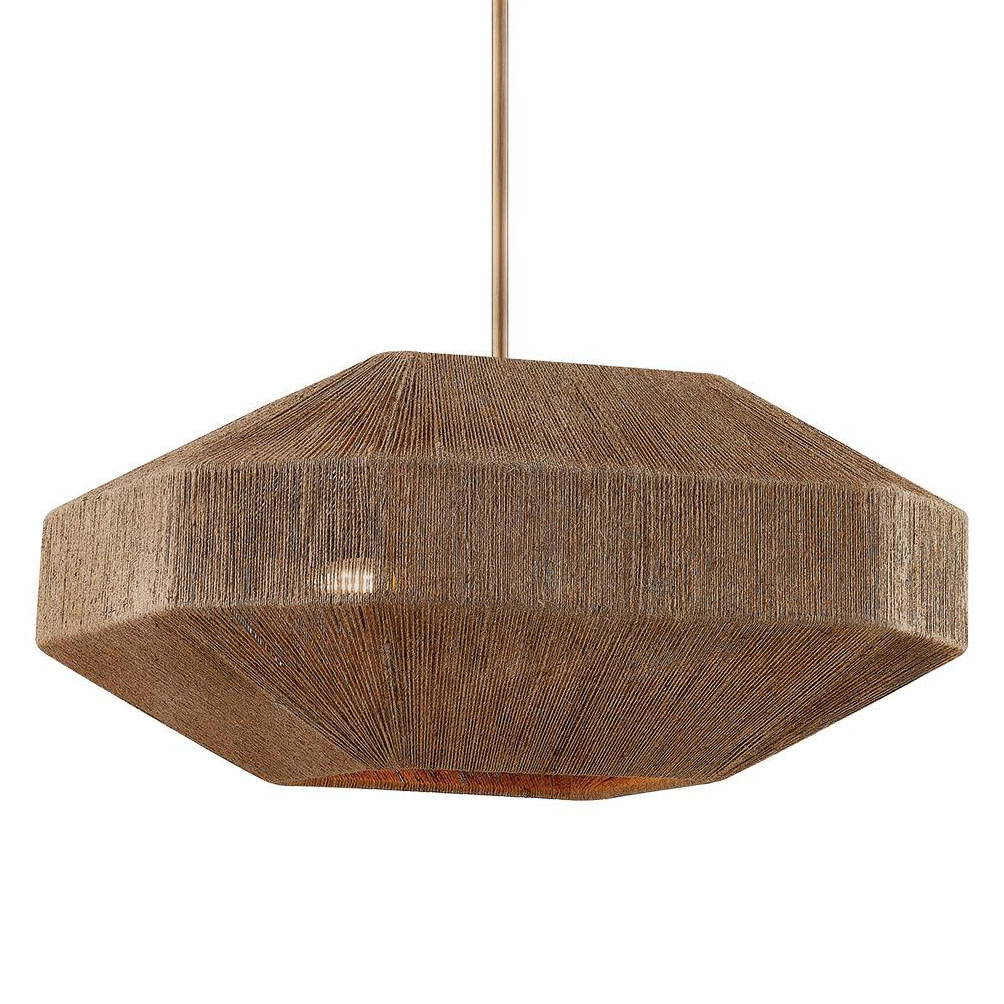 Photos - Chandelier / Lamp Laken Troy Lighting F3624  4 Light 24" Wide Chandelier Patina Brass Indoor Lighting Chandeliers F3624-PBR 