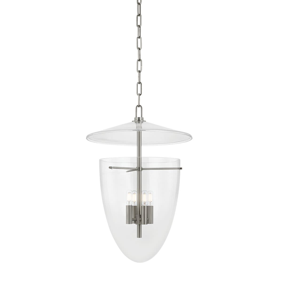 Photos - Chandelier / Lamp Wide Troy Lighting F4418 Tully 4 Light 18" Pendant with Clear Glass Shade Vintage Pewter Indoor Lighting Pendants F4418-VPT