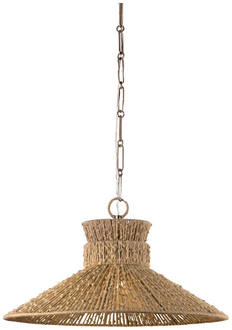 Troy Lighting F4926 Raphael 26" Wide Hand-Knotted Jute String Pendant Patina Brass Indoor Lighting Pendants