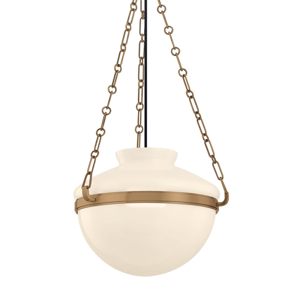 Photos - Chandelier / Lamp Paradigm Troy Lighting F5116  16" Wide Pendant with Glossy Opal Glass Shade Patina Brass Indoor Lighting Pendants F5116-PBR 