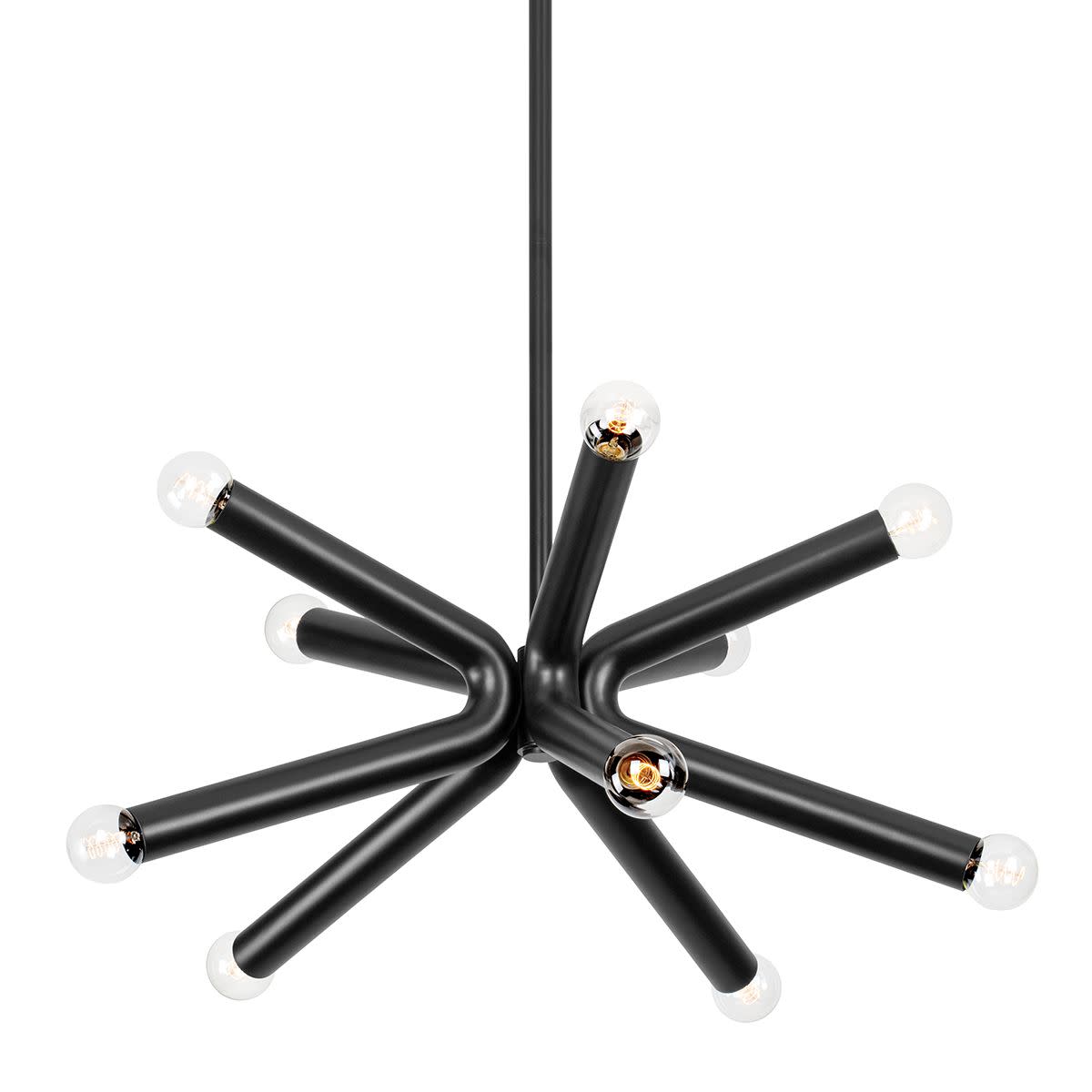 Photos - Chandelier / Lamp Wide Troy Lighting F6145 Dash 10 Light 45"  Sputnik Chandelier Soft Black Indoor Lighting Chandeliers F6145-SBK 