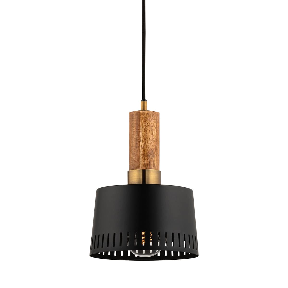 Photos - Chandelier / Lamp Memphis Troy Lighting F8608  8" Wide Mini Pendant Patina Brass / Soft Black Indoor Lighting Pendants F8608-PBR/SBK 