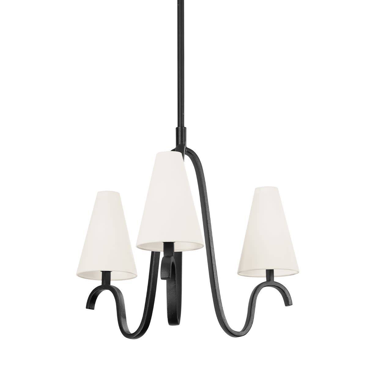 Photos - Chandelier / Lamp Wide Troy Lighting F9326 Melor 3 Light 27"  Chandelier Forged Iron Indoor Lighting Chandeliers F9326-FOR 