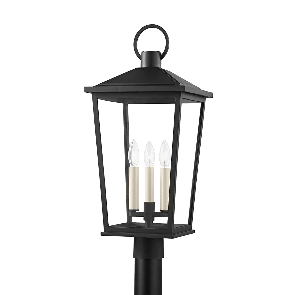 Photos - Floodlight / Street Light Troy Lighting P8921 Soren 3 Light 25" Tall Outdoor Single Head Post Light Texture Black Outdoor Lighting Post Lights Post Mo