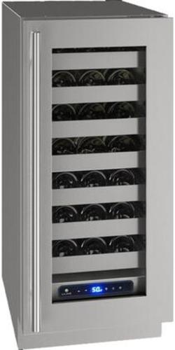 Photos - Wine Cooler U-LINE UHWC515-41A 15 Inch Wide 28 Bottle Capacity Built-In or Free Standing with Lock and Right Hinging Stainle