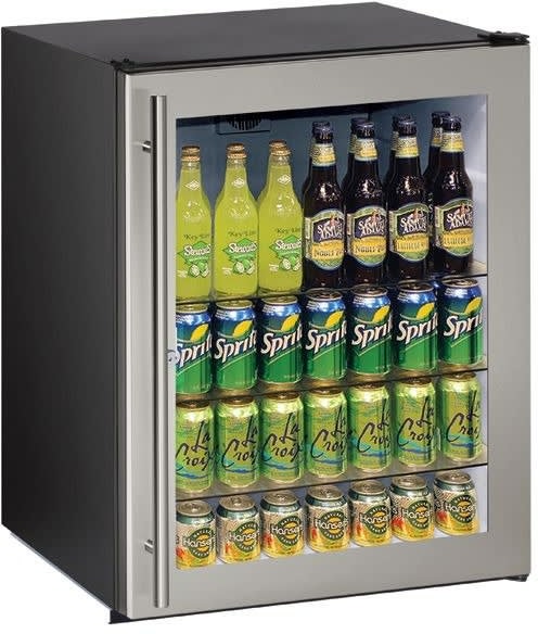 Photos - Fridge U-LINE U-ADA24RGL13B 24 Inch Wide 5.4 Cu. Ft. Capacity Right Handed Beverage Center with Lock from the ADA Series Stainless