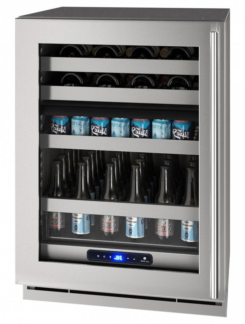 Photos - Wine Cooler U-LINE UHBD524-G51A 5 Class 24 Inch Wide 14 Bottle Capacity and 72 Can Capacity Left Handed Glass Door Wine and Beverage Coo 