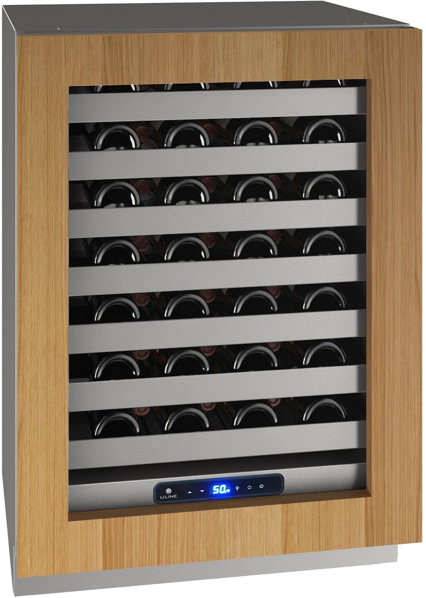 Photos - Wine Cooler U-LINE UHWC524-01A 24 Inch Wide 49 Bottle Capacity Built-In or Free Standing  with Reversible Hinging Panel Ready 