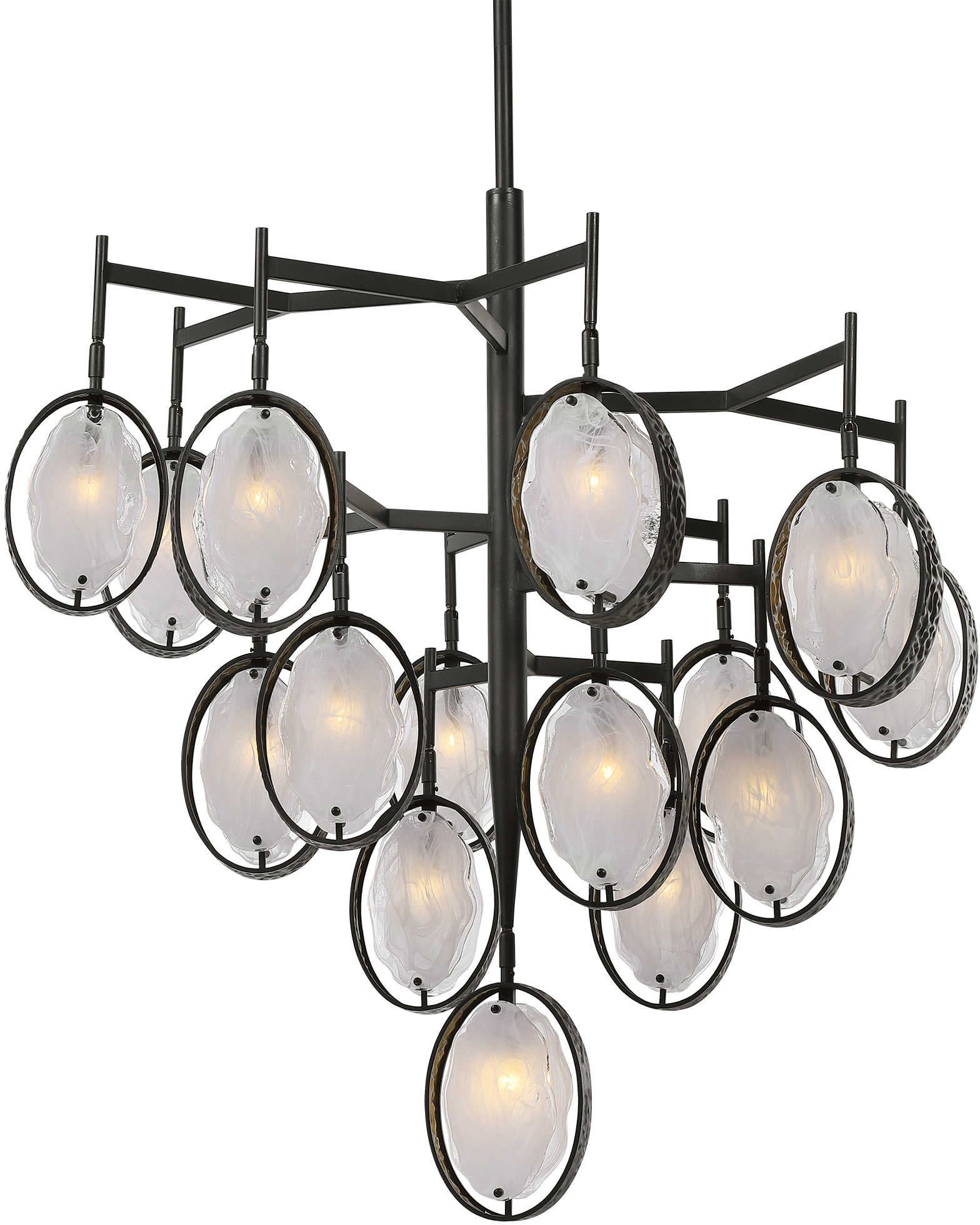 Photos - Chandelier / Lamp Uttermost 21344 Maxin 36" 15 Light Mid-Century Modern Industrial Large Chandelier Dark Hammered Bronze Indoor Lighting Chand 