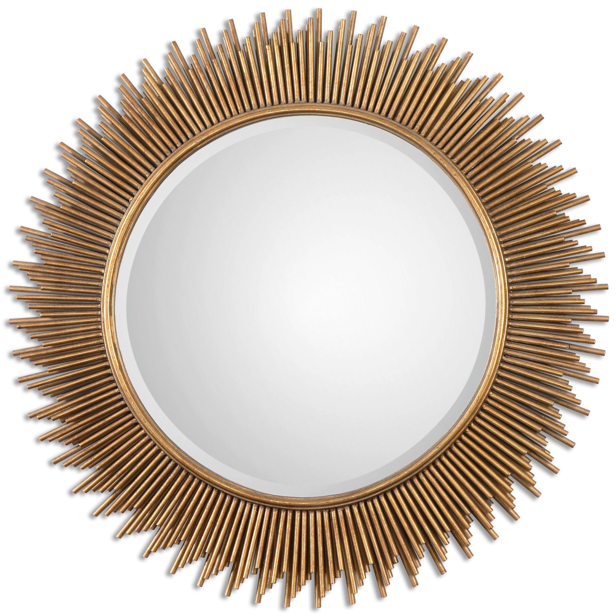 Photos - Wall Mirror Uttermost 08137 Marlo 36" Diameter Circular / Sunburst Framed Accent Mirror Antiqued Gold Leaf Home Decor Mirrors Accent Mir 