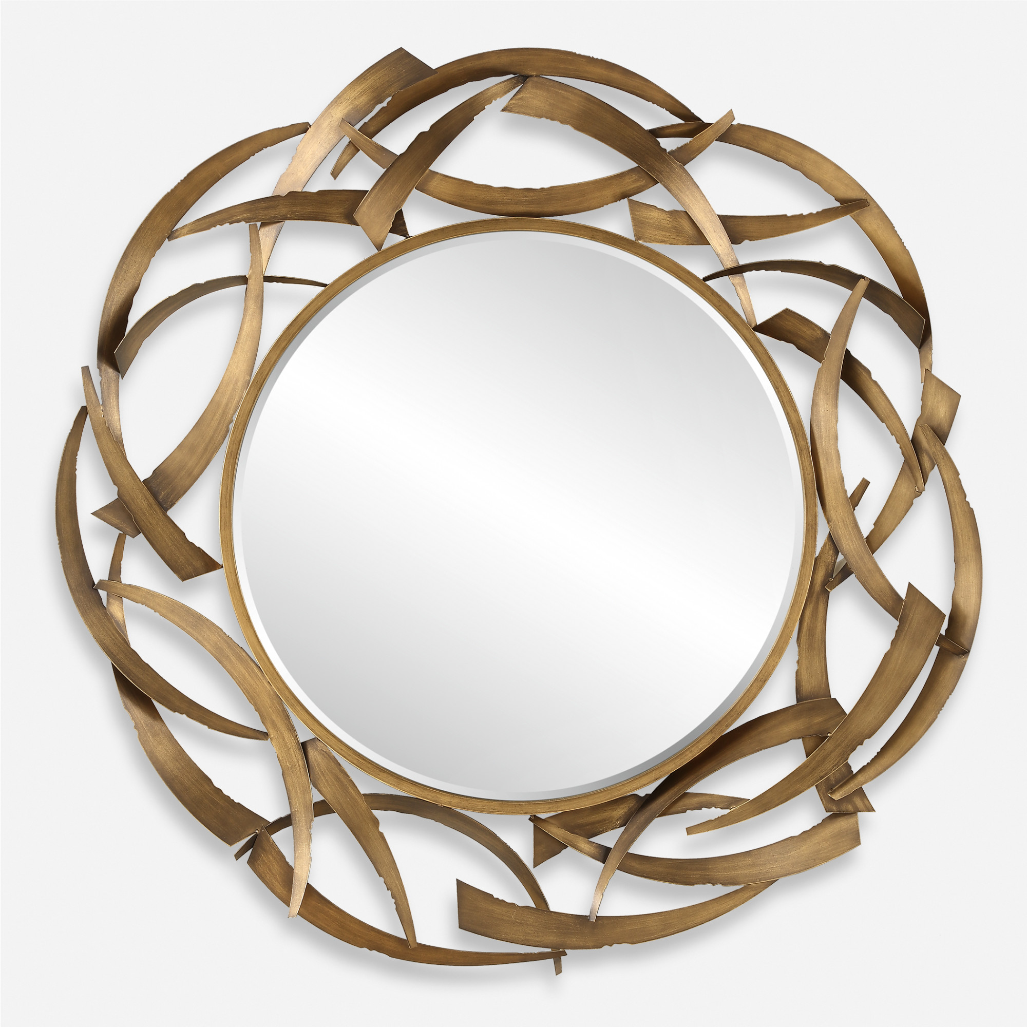 Photos - Wall Mirror Uttermost 08181 Cutting Edge 55" Diameter Circular Framed Accent Mirror Bronze Home Decor Mirrors Accent Mirror 