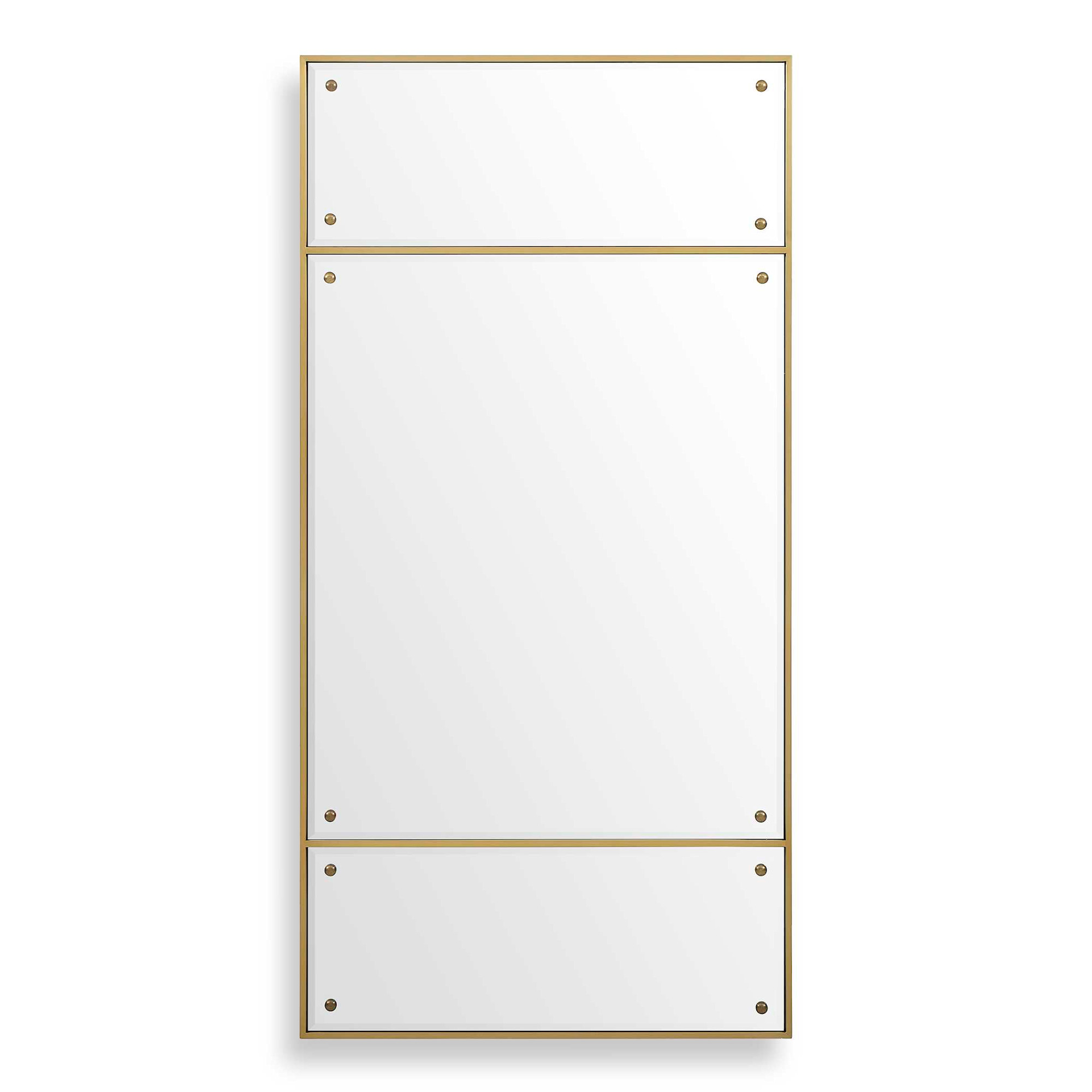 Photos - Wall Mirror Uttermost 08252 Wrenton 30"W x 60"H Rectangular Flat Stainless Steel Framed Accent Mirror Plated Brass Home Decor Mirrors Ac 