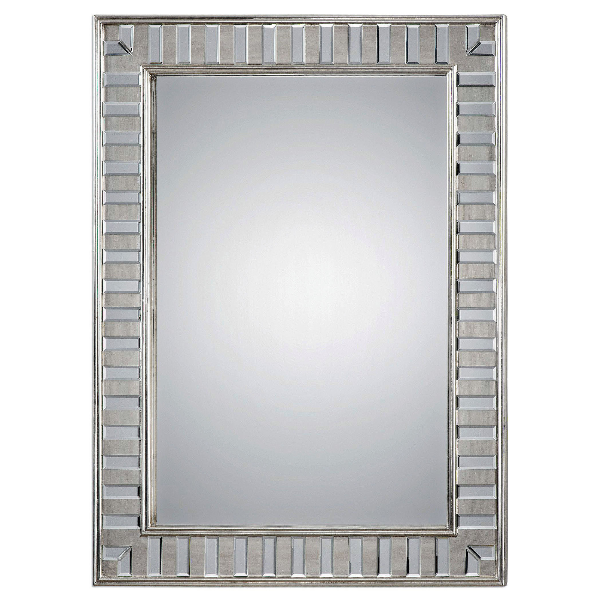 Photos - Wall Mirror Uttermost 09046 Lanester 36" W x 48" H Rectangular Framed Accent Mirror Antiqued Silver Home Decor Mirrors Accent Mirror 