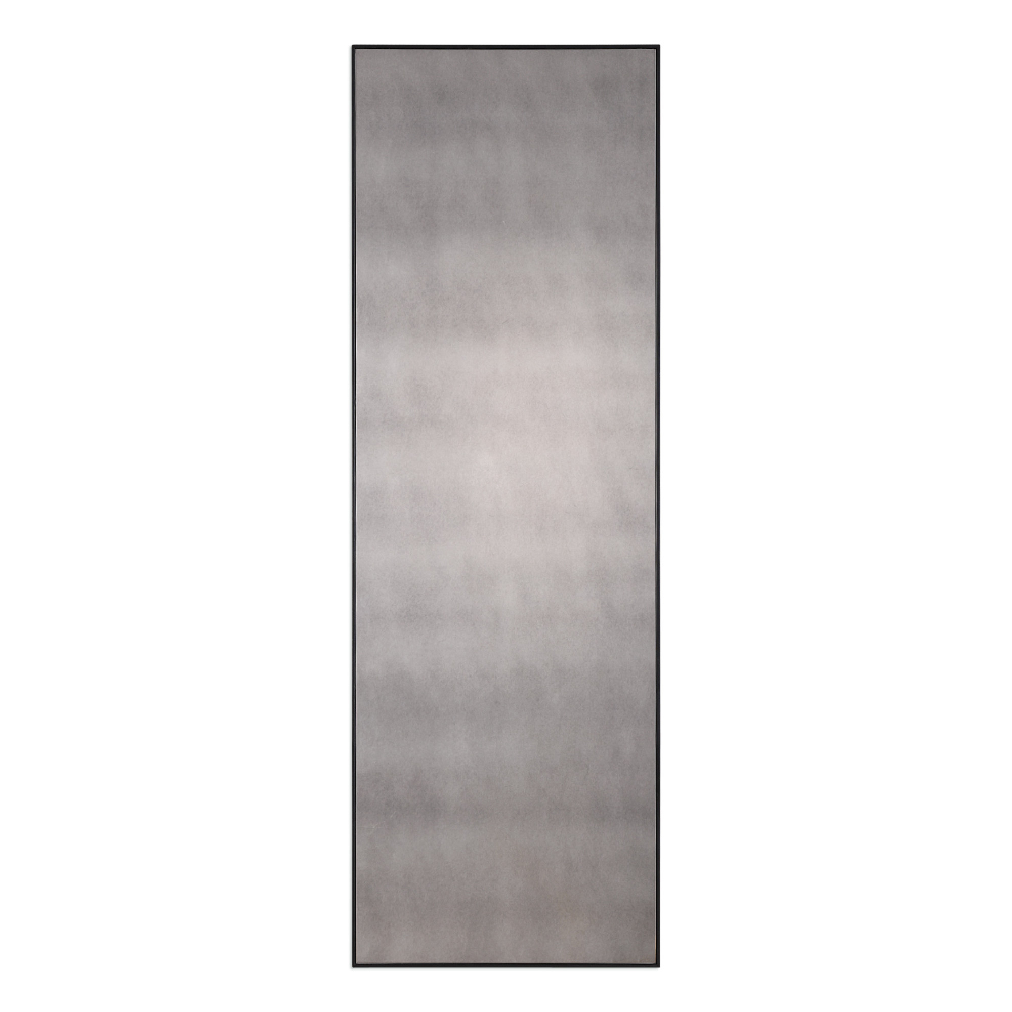 Uttermost 09153 Burwell 24" W x 72" H Rectangular Framed Bathroom Mirror Aged Black Home Decor Mirrors Full Length Mirror