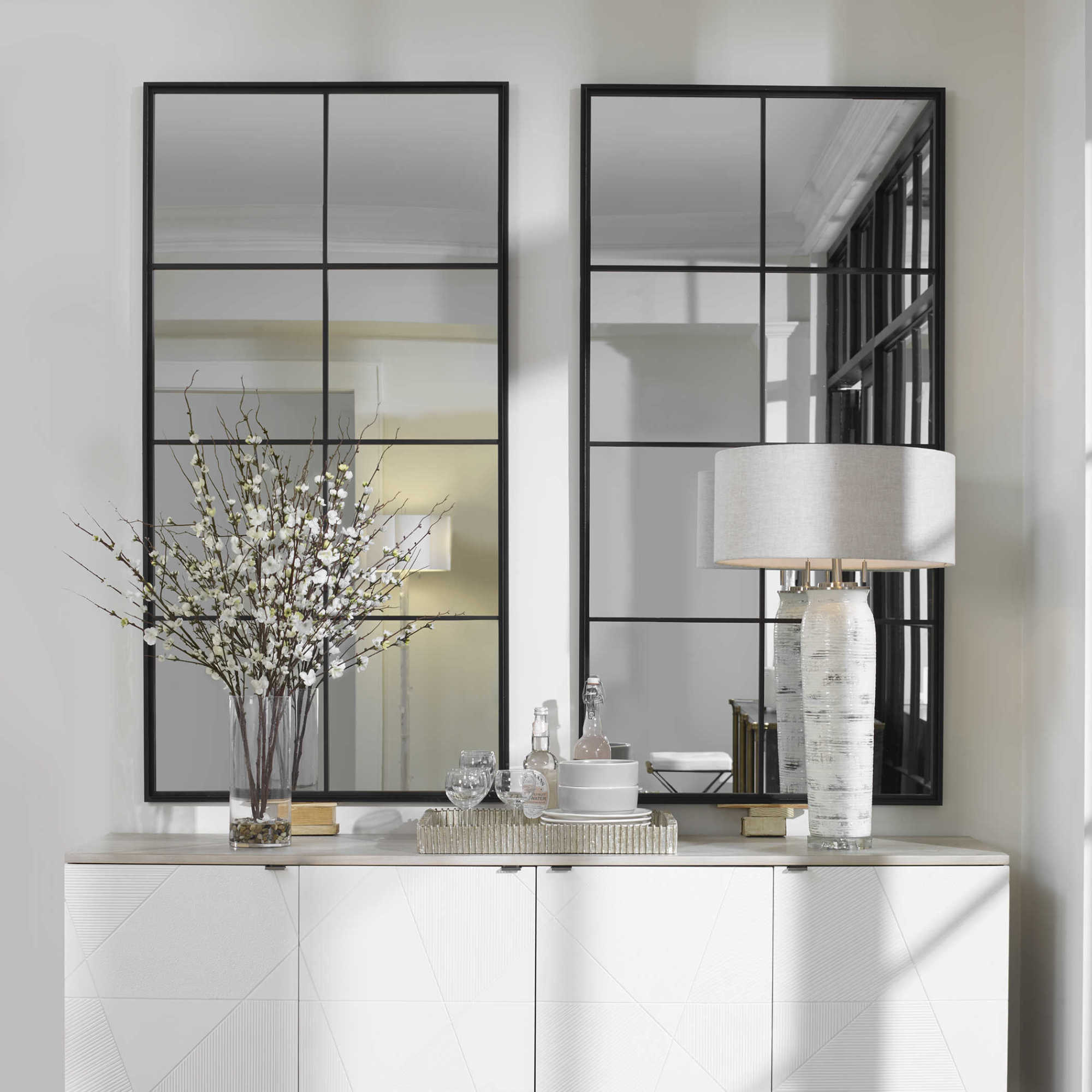 Photos - Wall Mirror Uttermost 09732 Rousseau 30" W x 60" H Rectangular Framed Accent Mirror Wrought Iron Black Home Decor Mirrors Accent Mirror 
