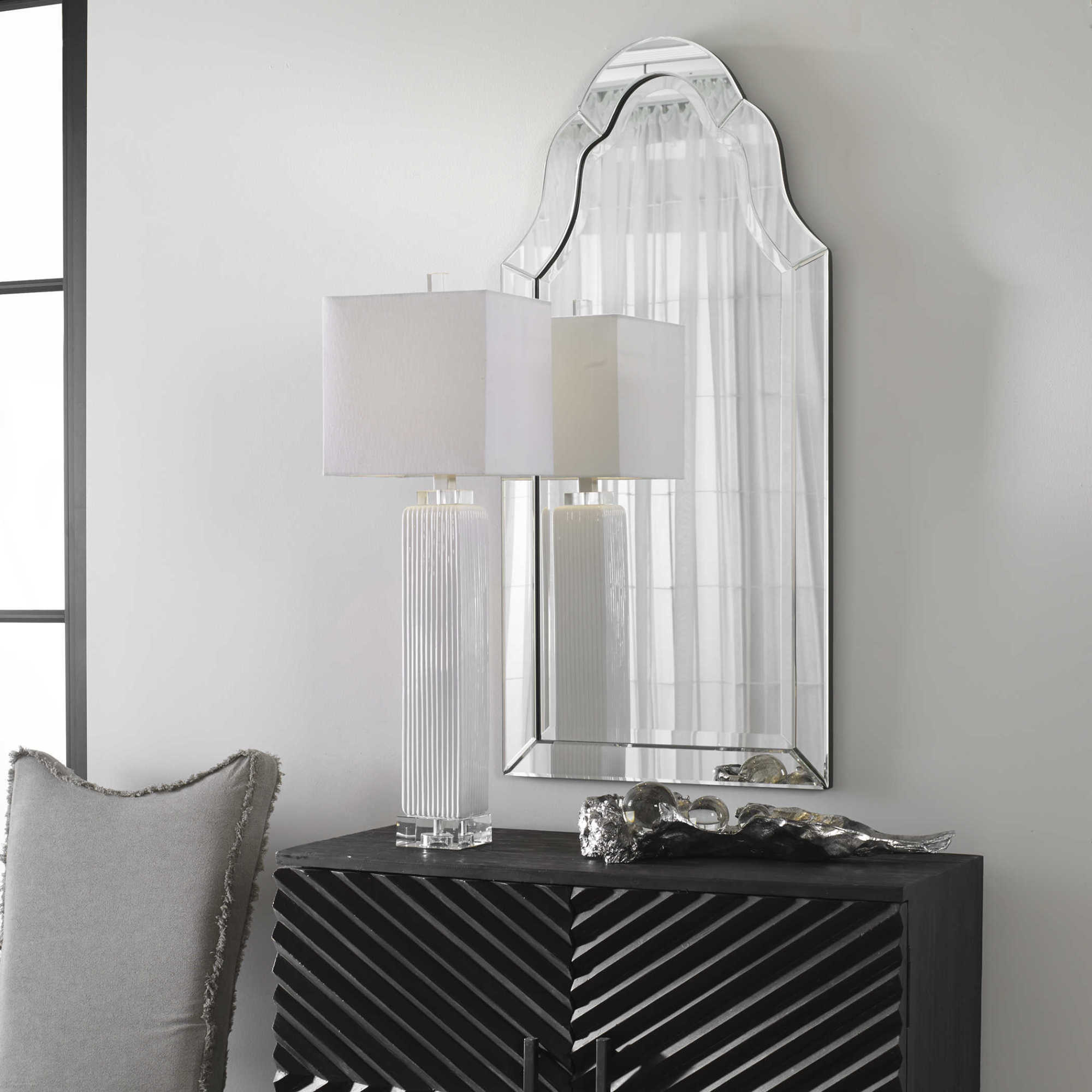 Photos - Wall Mirror Uttermost 11912 B Grace Feyock 21" W x 44" H Arched Frameless Accent Mirror Beveled glass Home Decor Mirrors Accent Mirror 