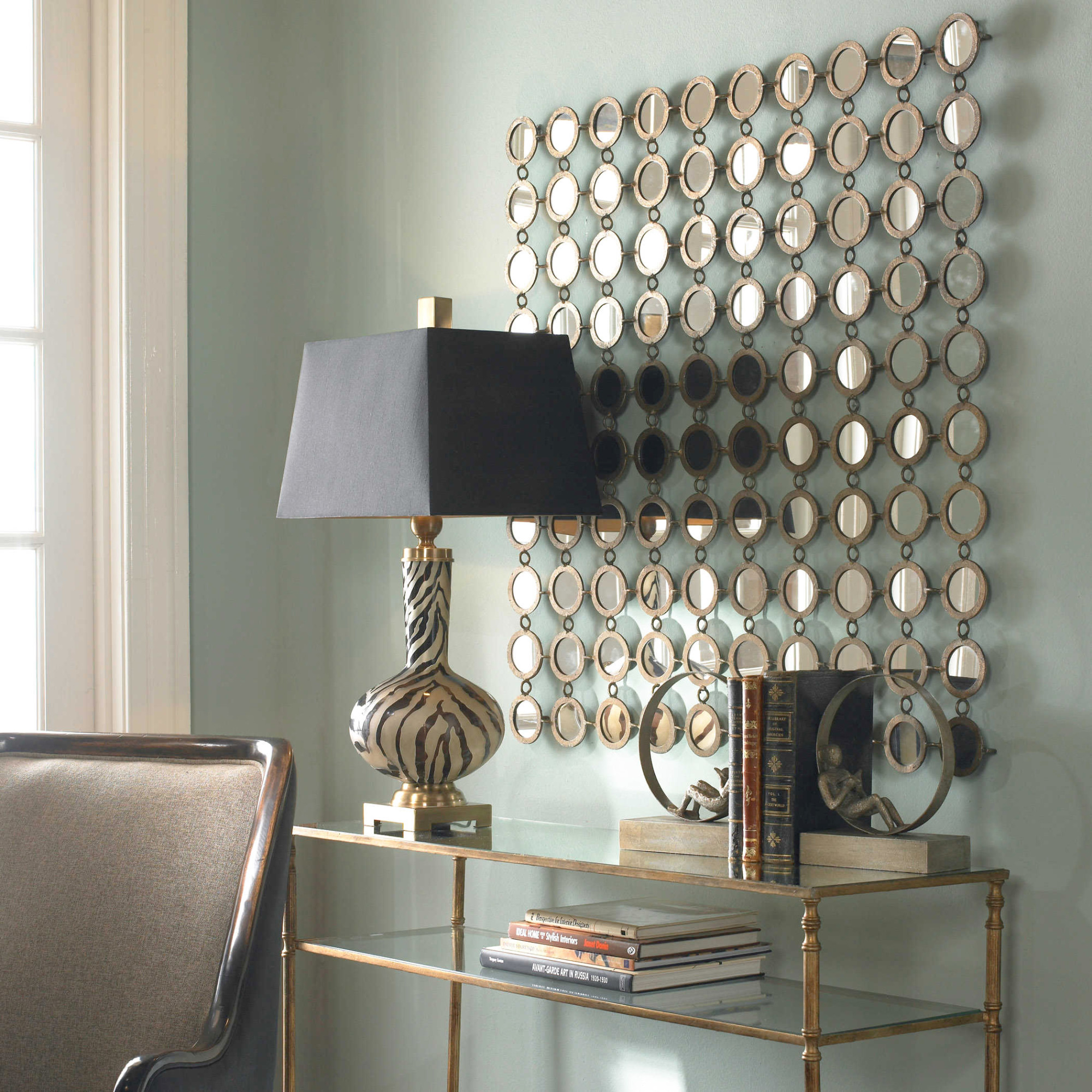 Photos - Wall Mirror Uttermost 12793 40" W x 40" H Square Framed Accent Mirror Antique Silver Leaf Home Decor Mirrors Accent Mirror 