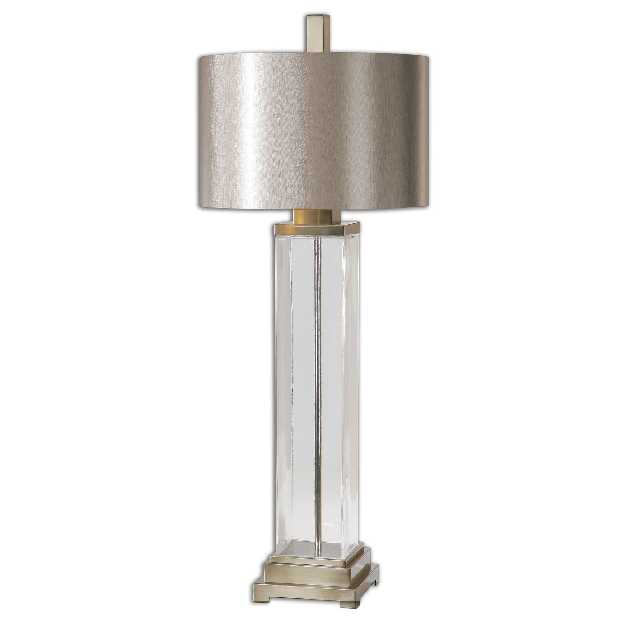 Photos - Desk Lamp Uttermost 26160-1 Drustan 1 Light Table Lamp Brushed Nickel Lamps Table Lamps 