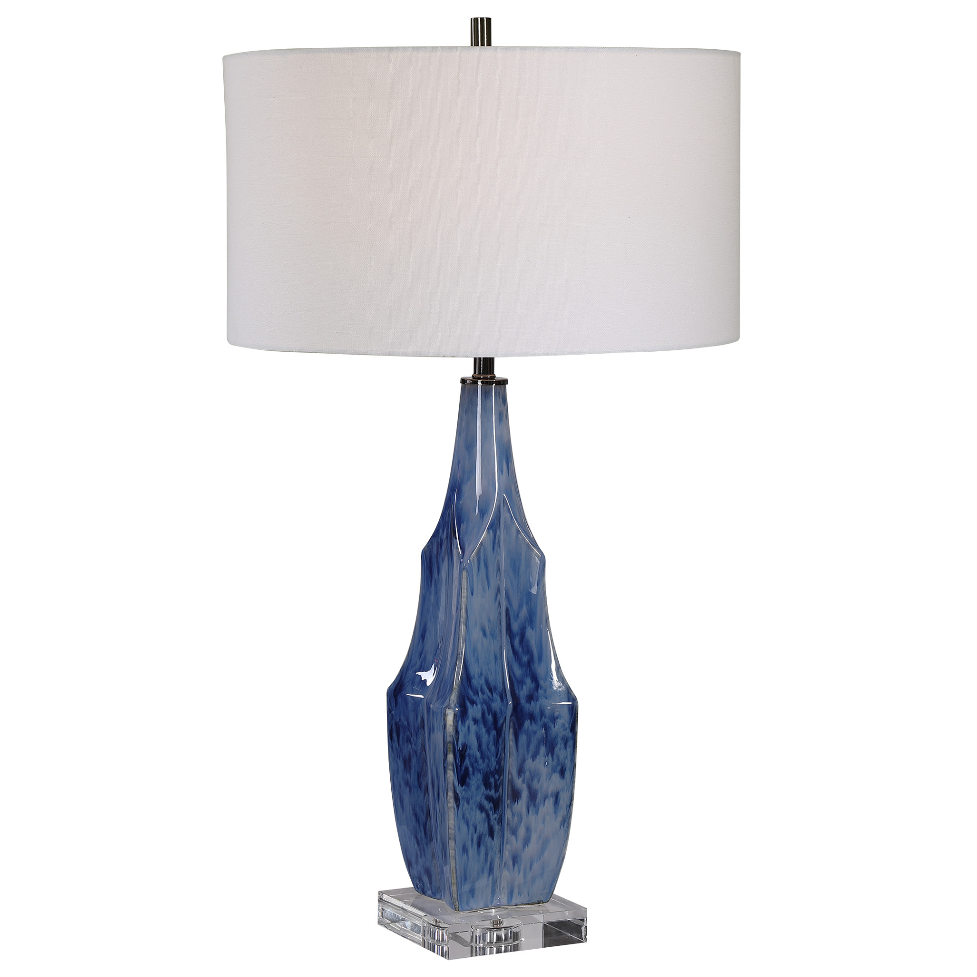 Photos - Desk Lamp Uttermost 28425-EVERARD Everard 31" Tall Vase Table Lamp Indigo Blue Lamps Table Lamps 28425-1