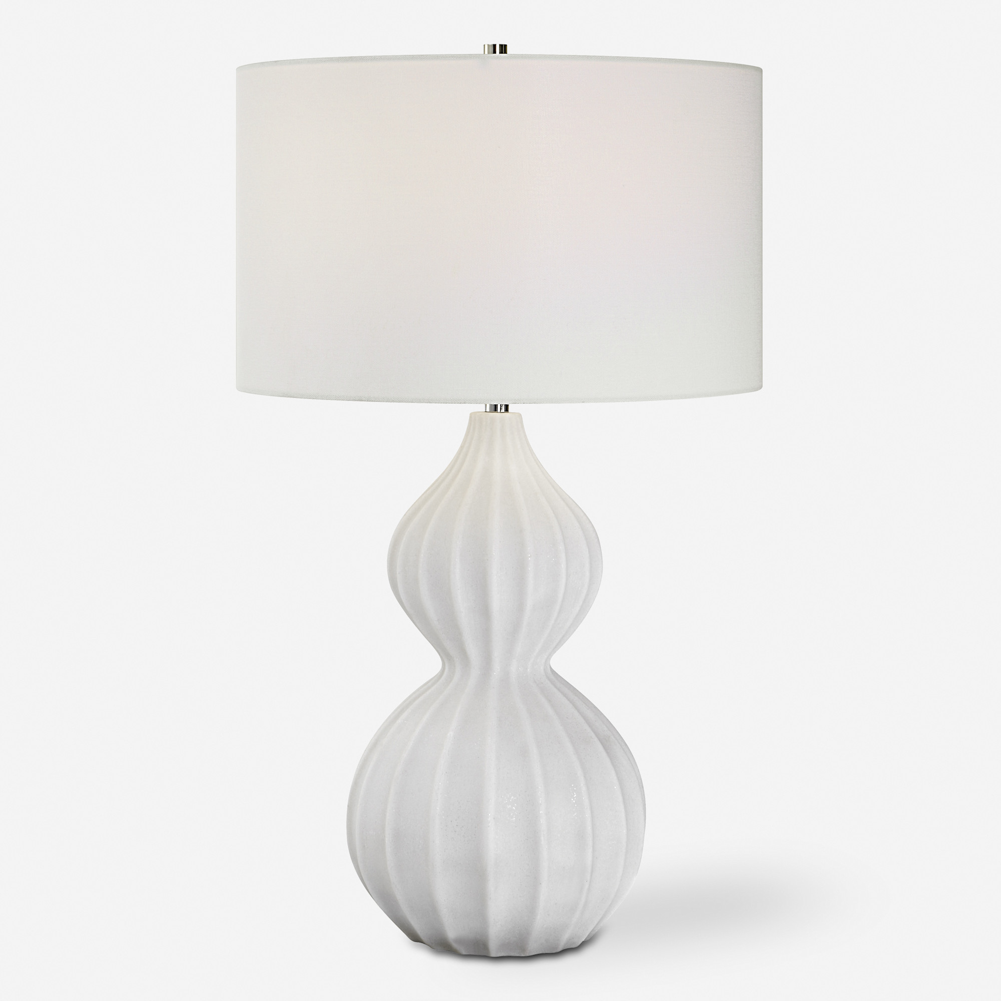 Photos - Desk Lamp Uttermost 30065 Antoinette 28" Tall Buffet Table Lamp White Lamps Table Lamps 