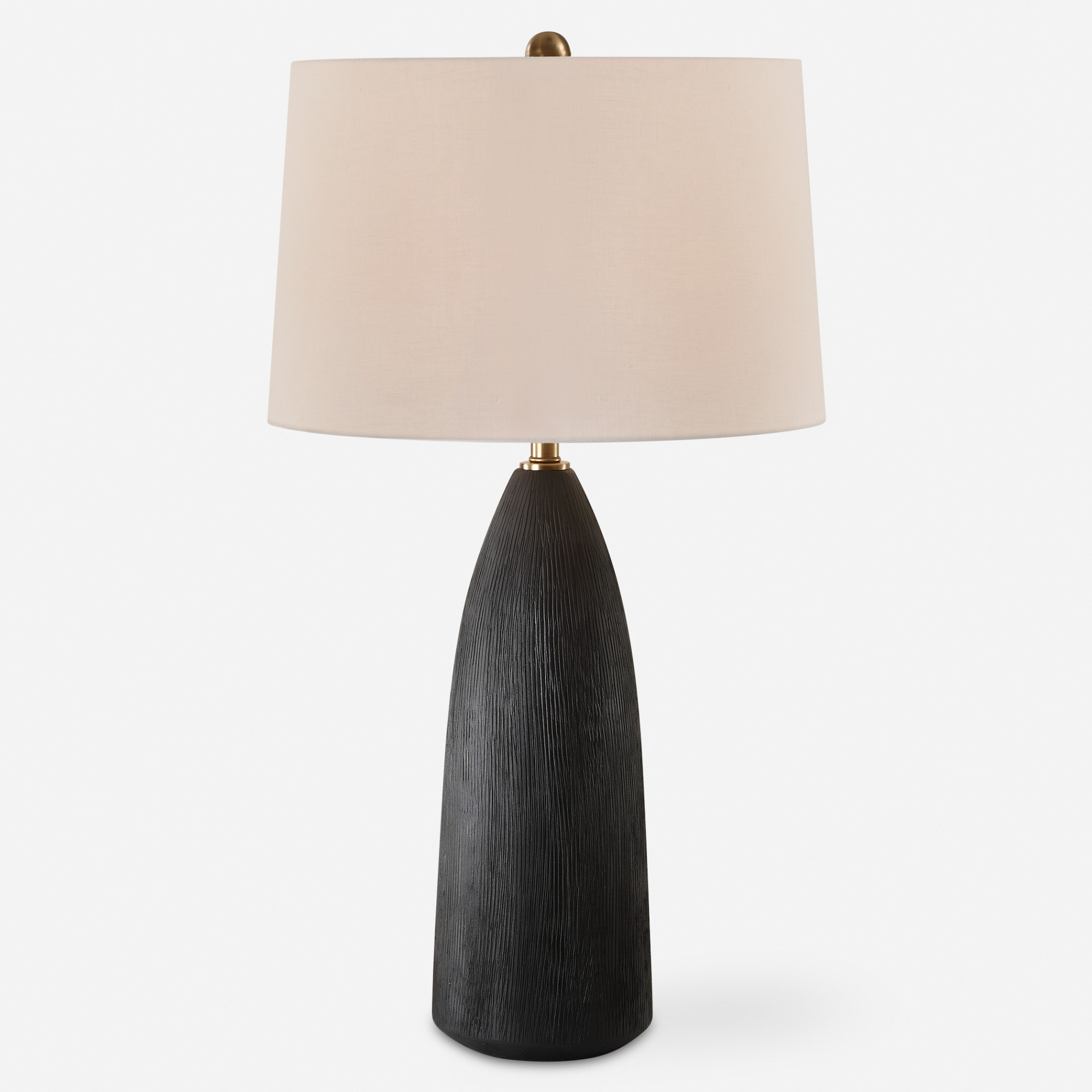 Photos - Desk Lamp Uttermost 30299 Jett 35" Tall Buffet Table Lamp Jett Black Lamps Table Lamps 