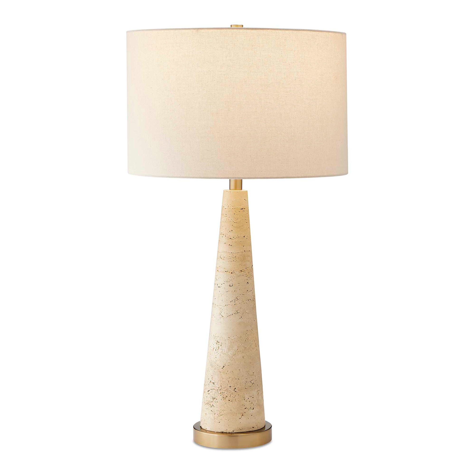 Photos - Desk Lamp Uttermost 30536-1 Perkins 32" Tall Buffet Table Lamp Travertine Lamps Table Lamps 