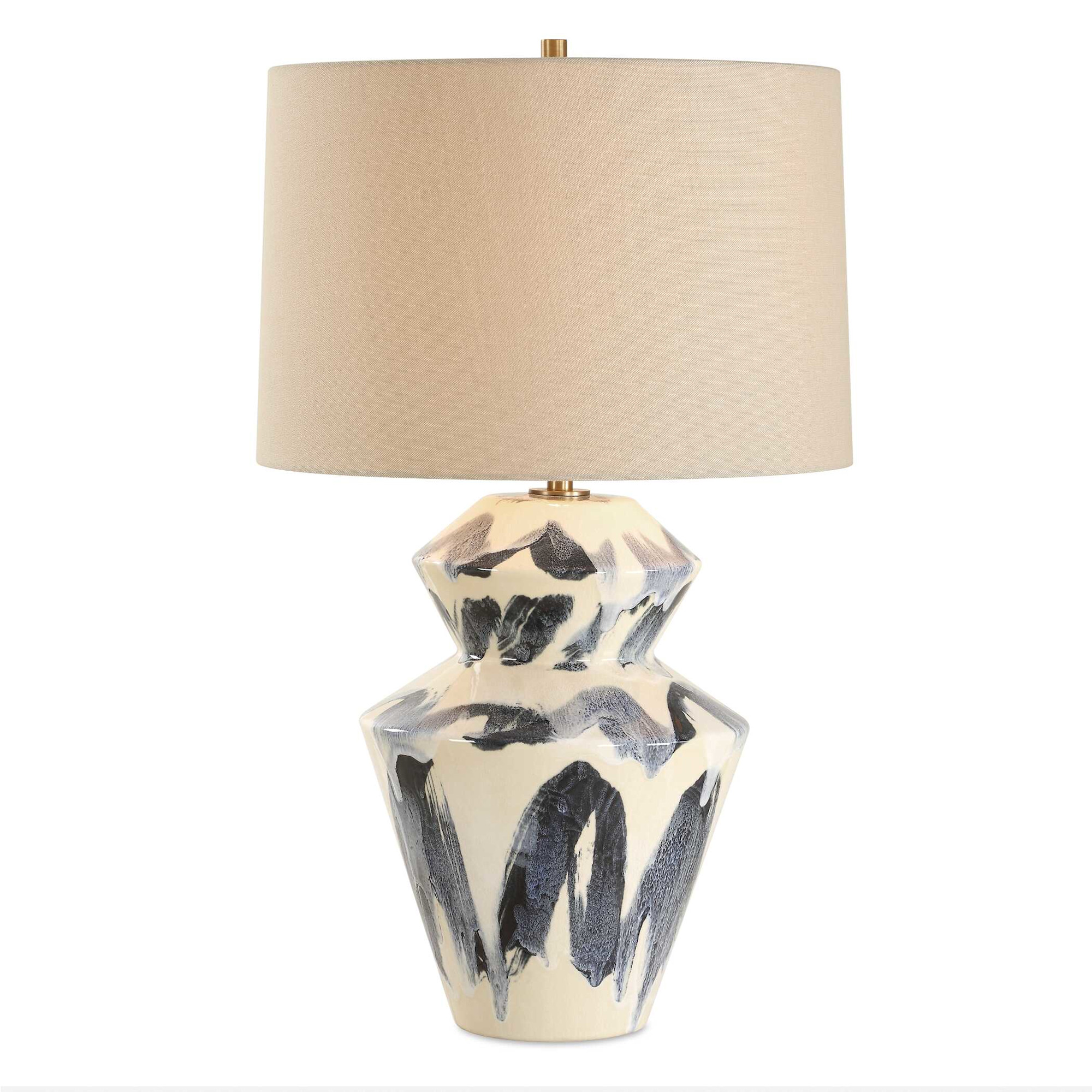 Photos - Desk Lamp Uttermost 30548-1 Oranda 29" Tall Vase Table Lamp Blue / Cream Lamps Table Lamps 
