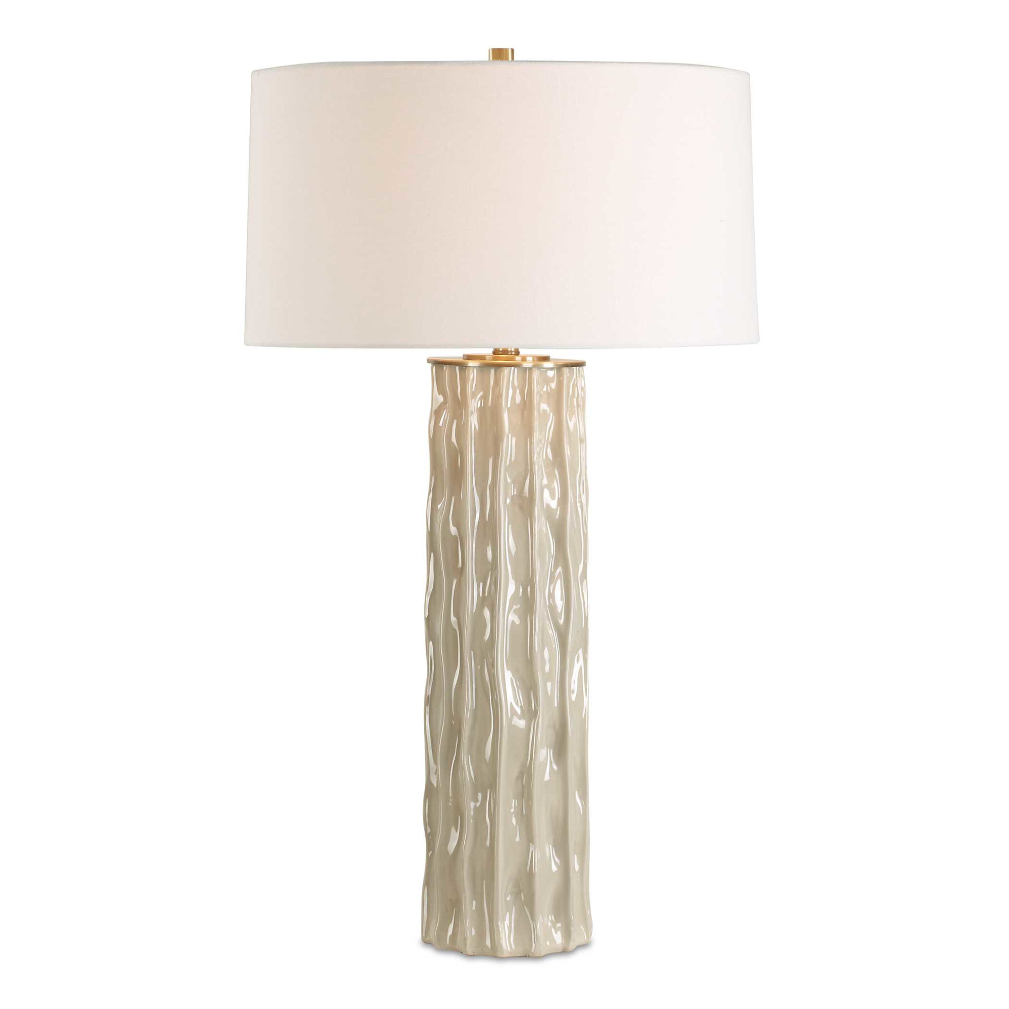 Photos - Desk Lamp Uttermost 30555 Parilli 35" Tall Buffet Table Lamp Taupe Gray Lamps Table Lamps 
