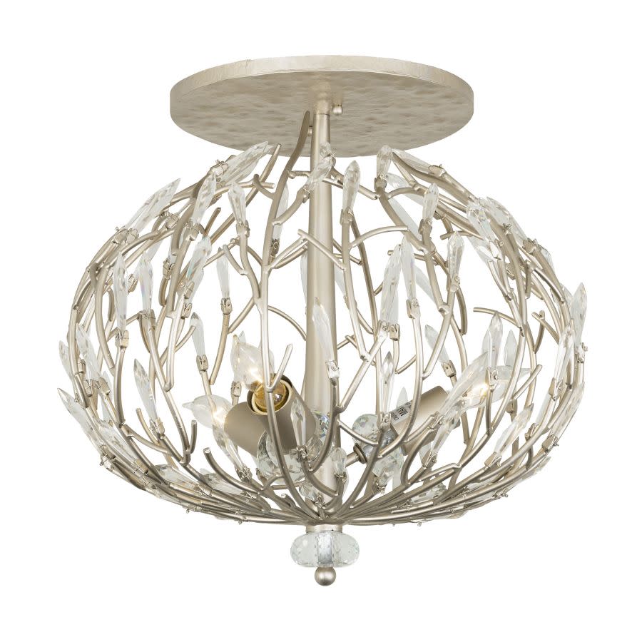 Photos - Chandelier / Lamp Varaluz 271S03 Bask 3 Light 18" Wide Semi-Flush Ceiling Fixture Gold Dust Indoor Lighting Ceiling Fixtures Semi-Flush 271S03