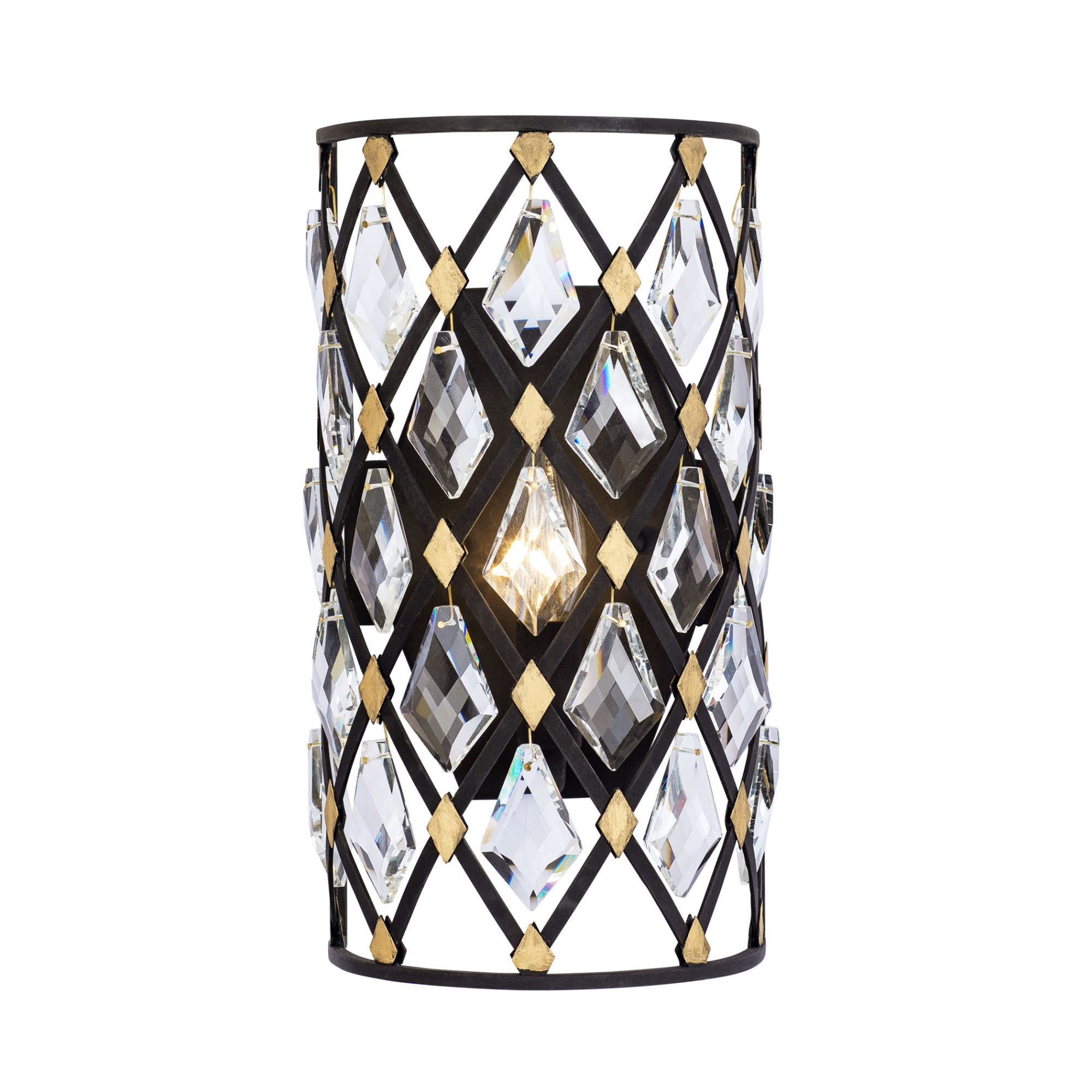 Photos - Chandelier / Lamp Varaluz 345W01 Windsor 13" Tall Wall Sconce Carbon Indoor Lighting Wall Sconces 345W01CBHG