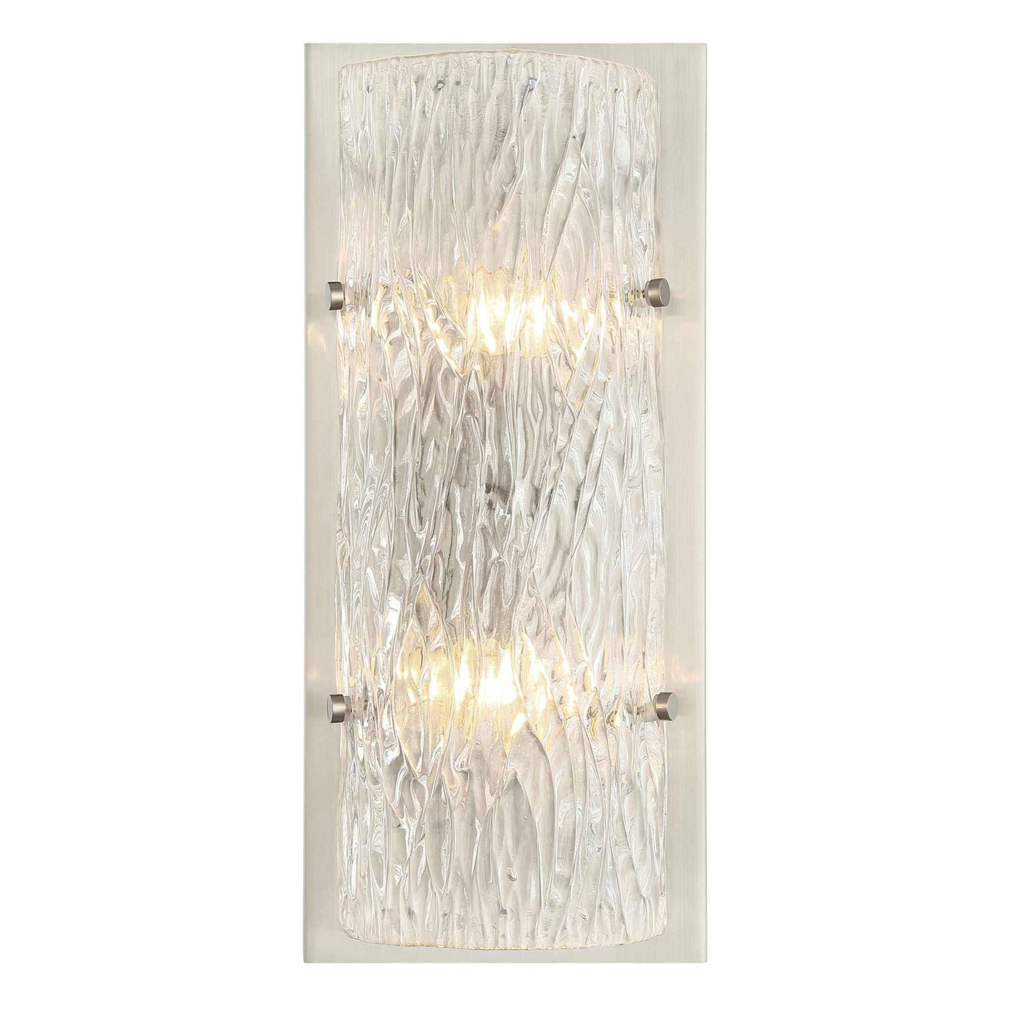 Photos - Chandelier / Lamp Varaluz 376W02 Morgan 2 Light 17" Tall Wall Sconce Brushed Nickel Indoor Lighting Wall Sconces 376W02BN