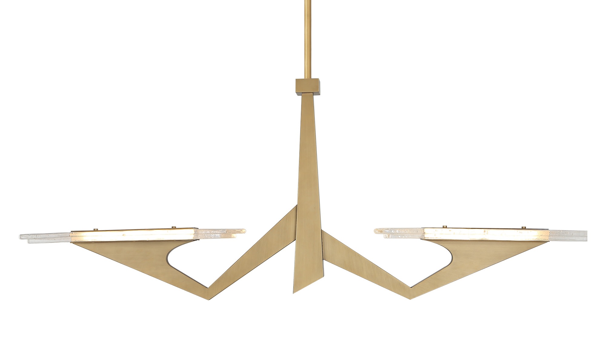 Photos - Chandelier / Lamp Varaluz 530N02 Down the Wrong Path 48" Wide LED Abstract Pendant Gold Indoor Lighting Pendants 530N02BK