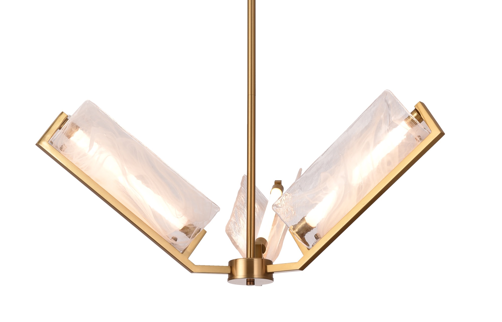 Photos - Chandelier / Lamp Varaluz 531C03 Mingle 32" Wide LED Abstract Chandelier Satin Brass Indoor Lighting Chandeliers 531C03SB
