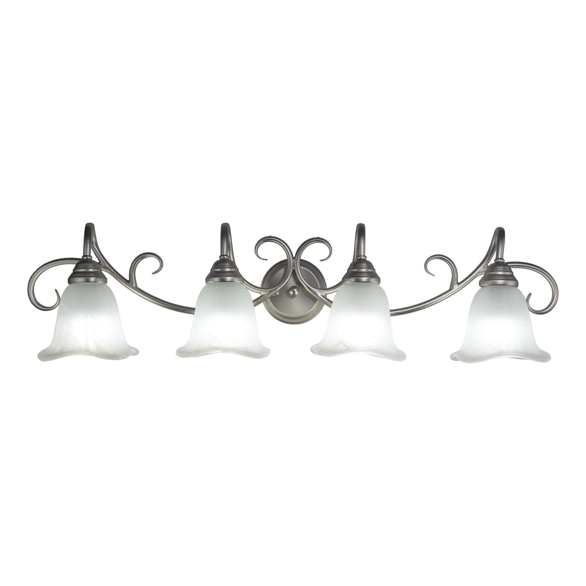 Photos - Chandelier / Lamp Bella Baby Happy Vaxcel Lighting BL-VLD004 Bella 4 Light Bathroom Vanity Light - 37.5 Inches Wide Brushed Nickel Indoor Lighting Bathroom Fix 